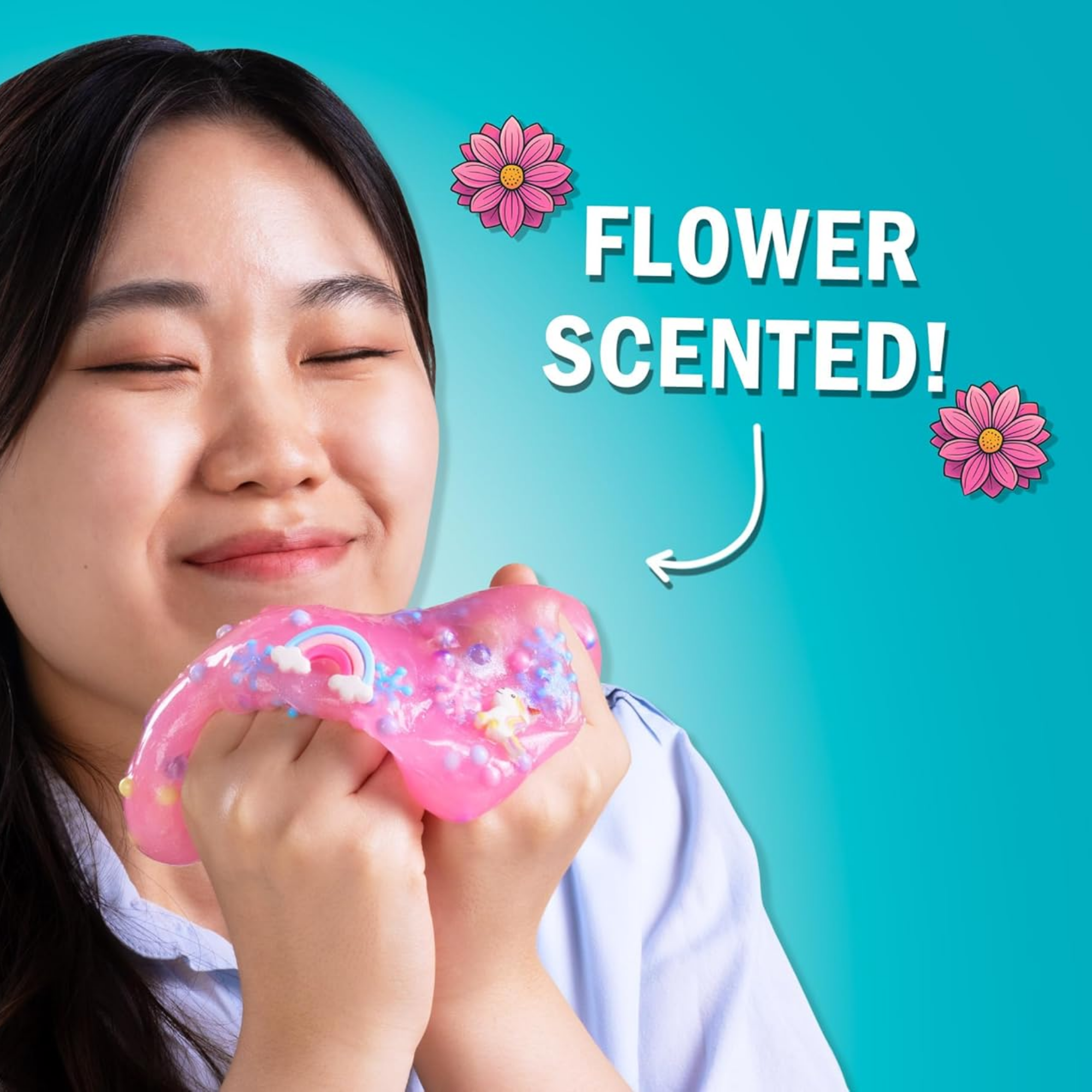 سحر سلايم كريزي آرون - حلم وحيد القرن، سلايم برائحة الزهور مع سحر، غير سام، فائق المرونة واللين، لعبة فيدجيت مناسبة للأولاد والبنات من سن 3 سنوات فما فوق