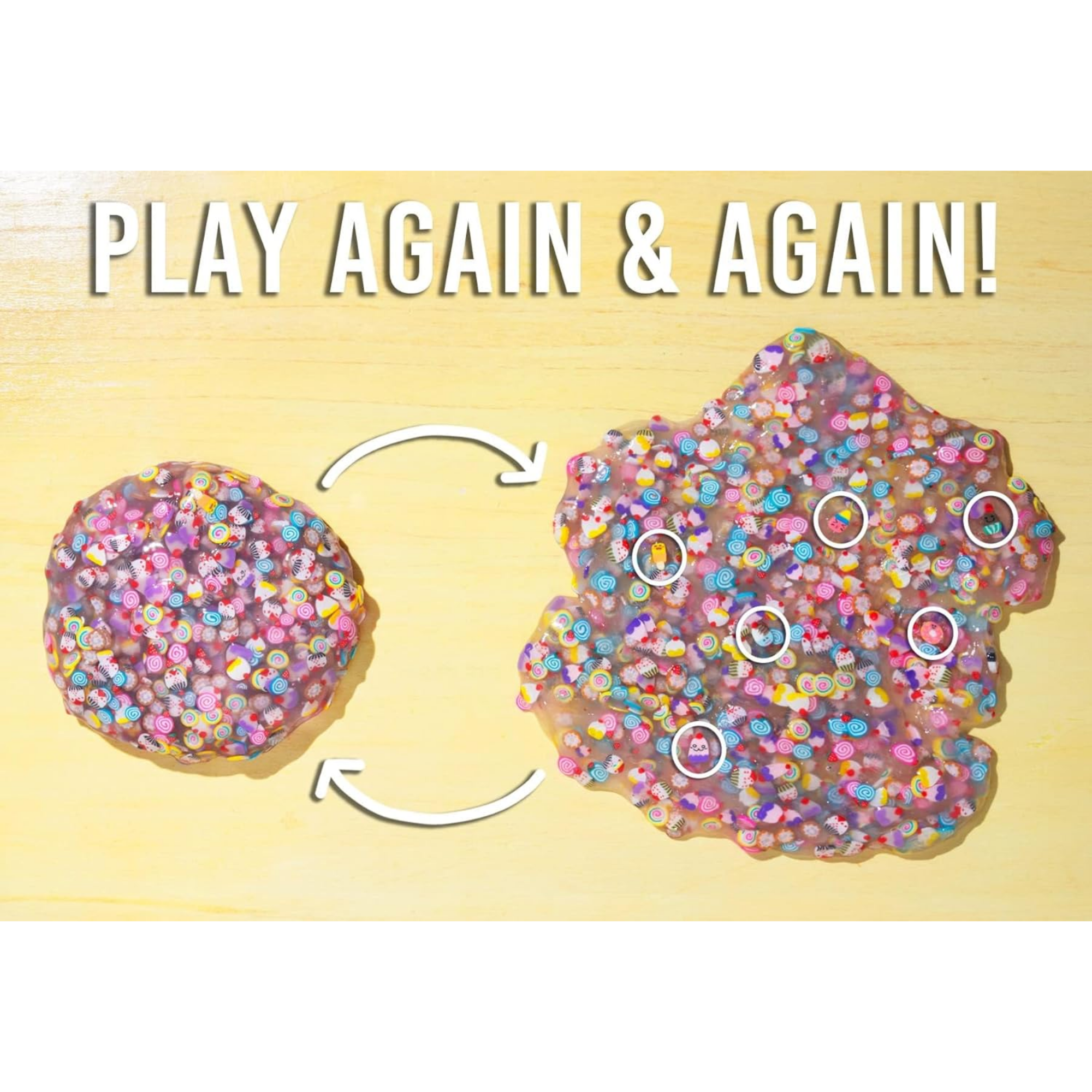 مخبأ آرون المجنون في الداخل! معجون التفكير "مفاجآت حلوة"، علبة معدنية مقاس 4 بوصات مع 90 غرامًا من معجون اللعب الحسي غير السام الذي لا يجف أبدًا، لعبة فيدجيت إبداعية ناعمة الملمس للأولاد والبنات من عمر 3 سنوات فما فوق.