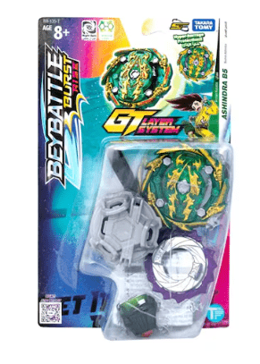 BeyBattle Burst Takara Tomy Bushin Ashindra B5, S4 W1 Starter Beyblade with Launcher and Ripcord, Defense & Attack Spinning Top for Kids