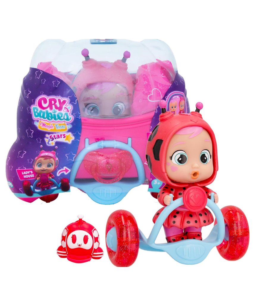 CRY Babies Magic Tears Stars Star Lady - Collectible Mini Doll Dressed in a Pretty Outfit, and Has a 2-in-1 Capsule, with Glow in the Dark Star - Gift Toy for Boys and Girls Over 3 Years