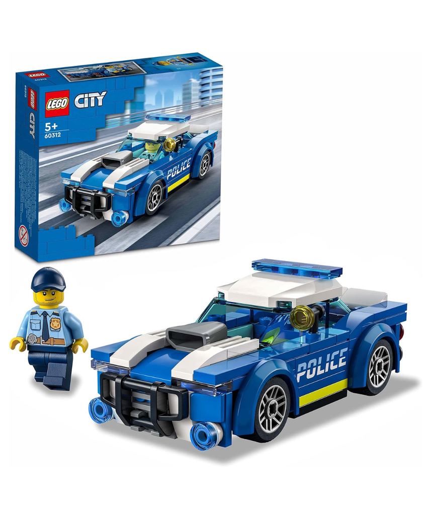 LEGO 60312 City Police Car Toy for Kids 5 plus Years Old with Officer Minifigure, Small Gift Idea, Adventures Series, Chase Vehicle Building Set