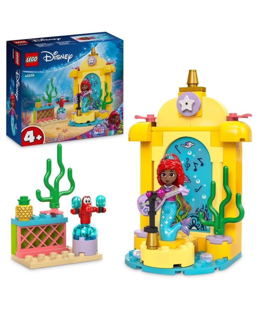 LEGO ǀ Disney Princess Ariel’s Music Stage, Buildable Toy for Kids, with a Mini-Doll Character and Sebastian Animal Figure, Fun Gift Idea for TV Show Fans, 4 Plus Year Old Girls and Boys 43235