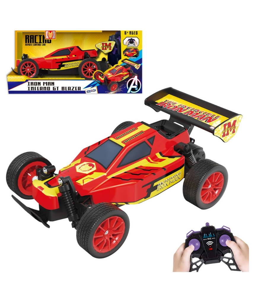 Marvel Iron Man Inferno GT Blazer 2.4 GHz RC Car – Full Function Remote Control Racing Truck with LED Lights, High-Speed Avenger Toy Vehicle for Kids & Collectors, Ages 6+, Official Marvel Merchandise