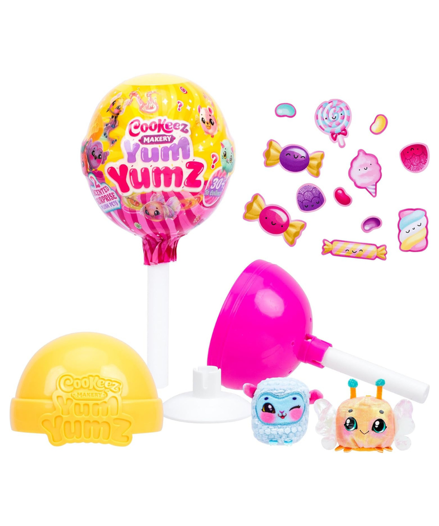 Cookeez Makery Yum Yumz Twin Pack, Series 3, Full of Fun & Yum, 2 Sweet Scented Plush Surprises Inside A Lollipop, 30+ Plush Candy Pets to Collect with Common, Rare, Ultra Rare and Limited Edition