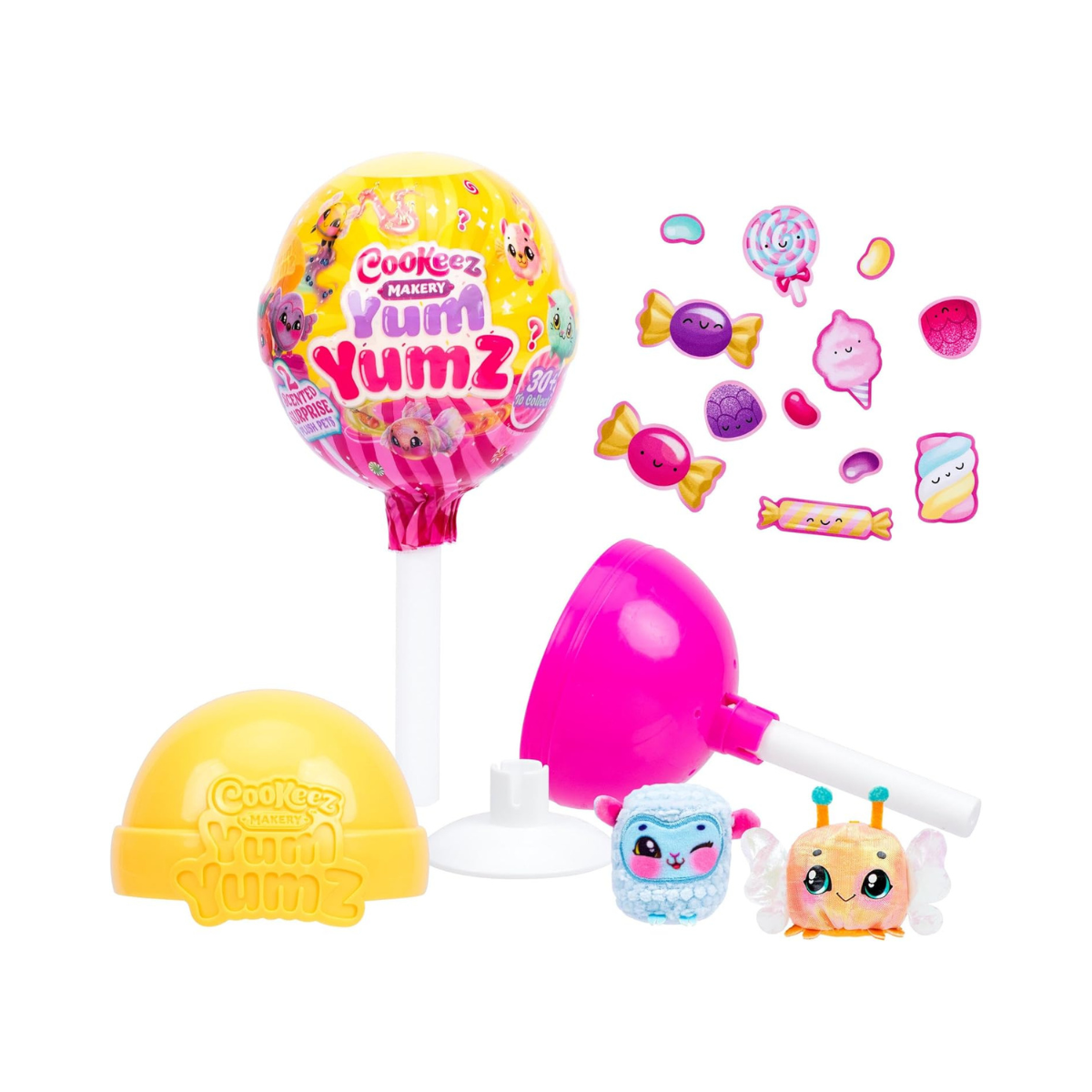 Cookeez Makery Yum Yumz Twin Pack, Series 3, Full of Fun & Yum, 2 Sweet Scented Plush Surprises Inside A Lollipop, 30+ Plush Candy Pets to Collect with Common, Rare, Ultra Rare and Limited Edition
