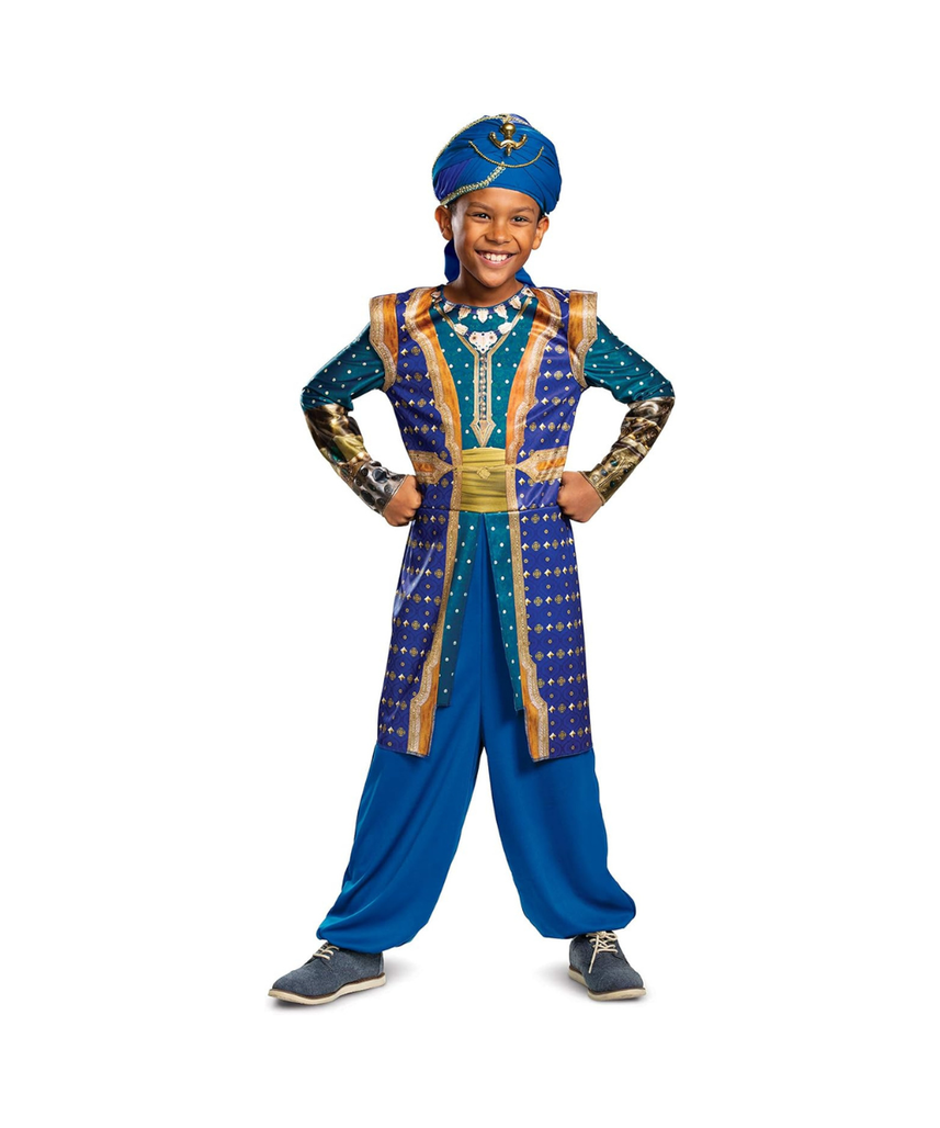 Disguise Disney Genie Aladdin Boys' Costume, Blue, Small (4-6)