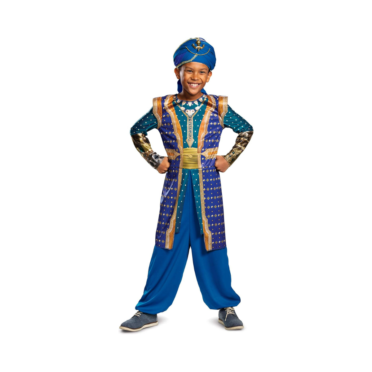 Disguise Disney Genie Aladdin Boys' Costume, Blue, Small (4-6)