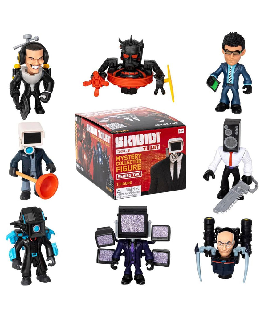 Skibidi Toilet Mystery Figure Series 2 Blind Box, Official Collectible Action Figure, Assorted Characters, Surprise Unboxing Toy for Kids 13+