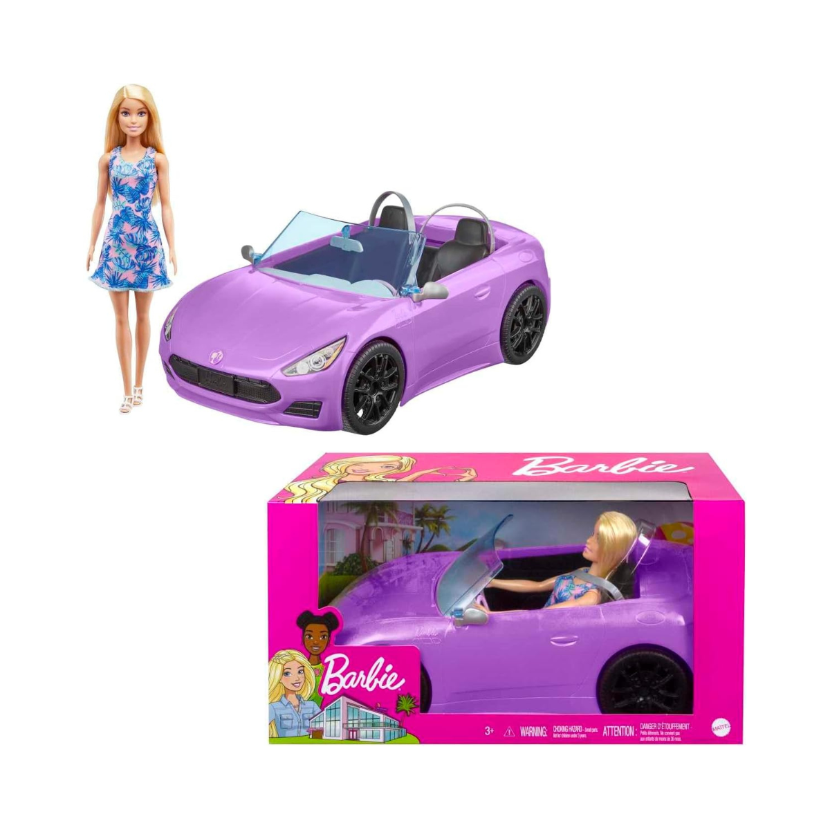Mattel Barbie Convertible with Doll, HBY29
