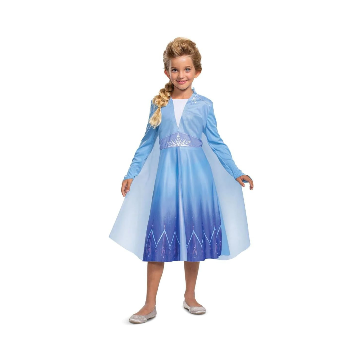 Party Centre Frozen 2 Elsa Travelling Deluxe Costume for Girl, Small, Blue