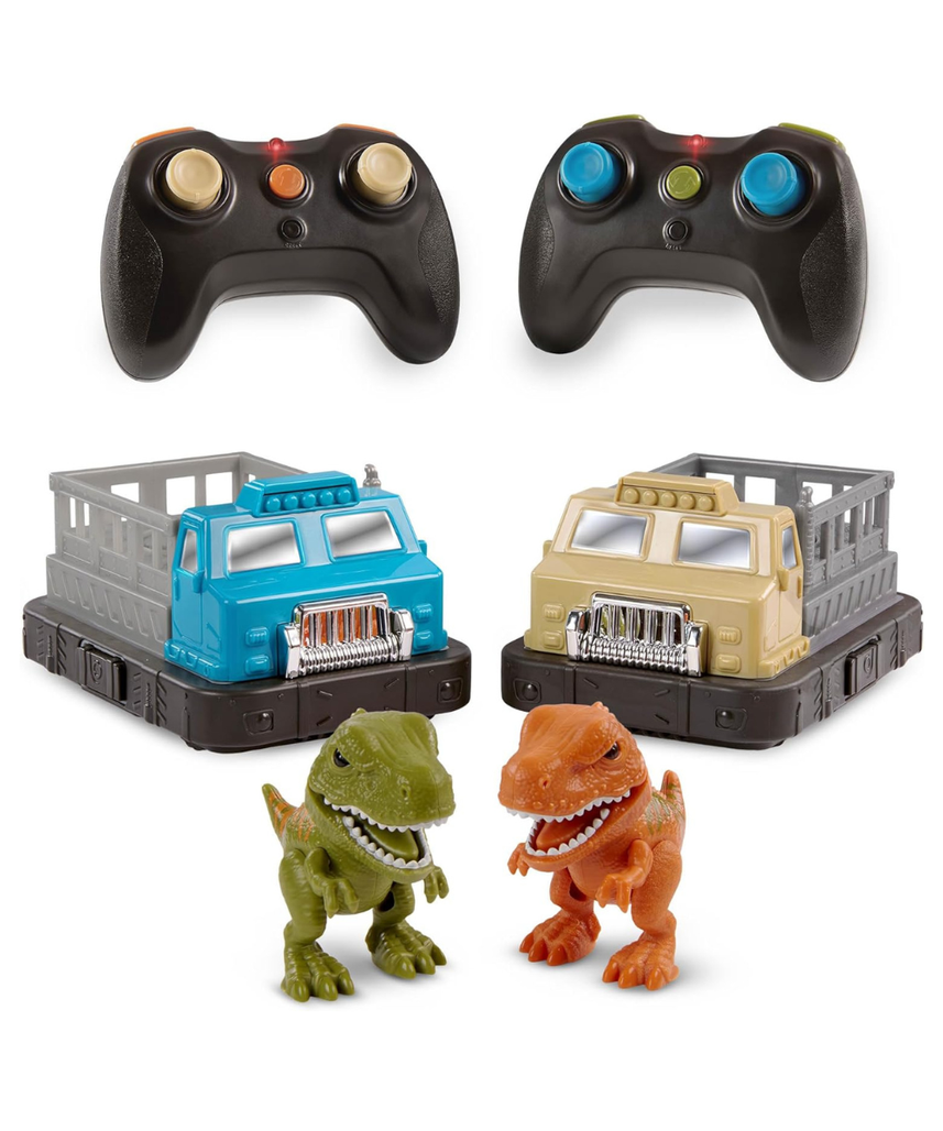 Terra RC Dino Bumper Cars | 2-Player Remote Control Dinosaur Battle Set | Auto Mode | Knock Out to Win | Fast-Paced Kids Toy Game | Great Gift for Boys & Girls Ages 3+