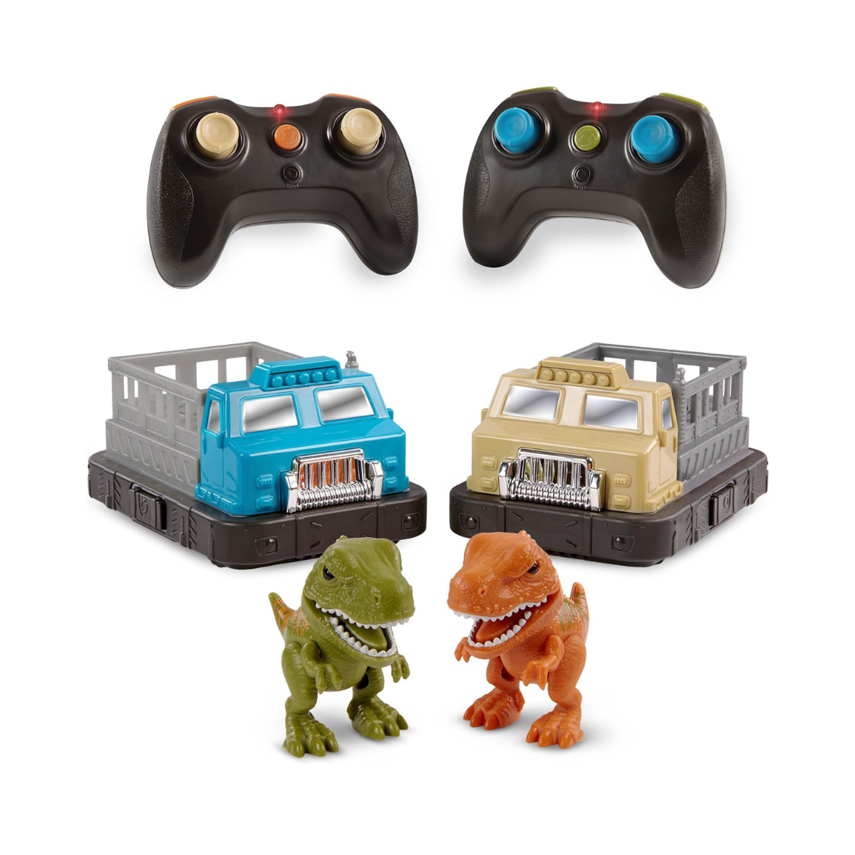 Terra RC Dino Bumper Cars | 2-Player Remote Control Dinosaur Battle Set | Auto Mode | Knock Out to Win | Fast-Paced Kids Toy Game | Great Gift for Boys & Girls Ages 3+