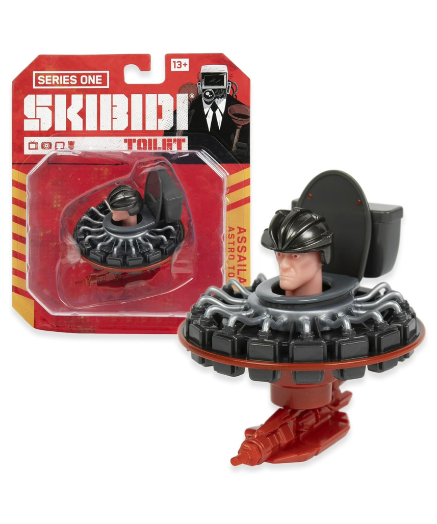 Skibidi Toilet, 1:64 Scale Diecast Collectible Action Figure & Vehicle Toy from Viral YouTube Series, Sci Fi Action Toy for Kids & Collectors, Suitable for Kids Ages 8+ (Assailant Astro Toilet)