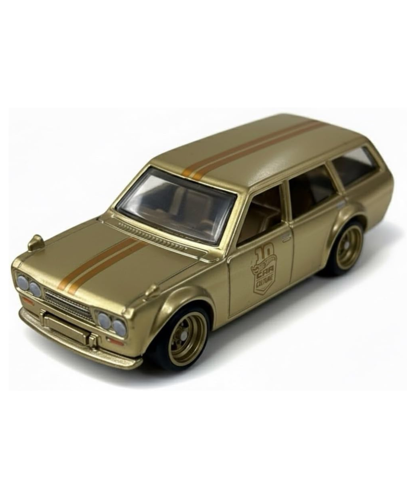 Hot Wheels Premium Japan Historics Gold Datsun 510, 1:64 Scale Die-Cast Collectible Car, Limited Edition 0/5 Chase JKF14