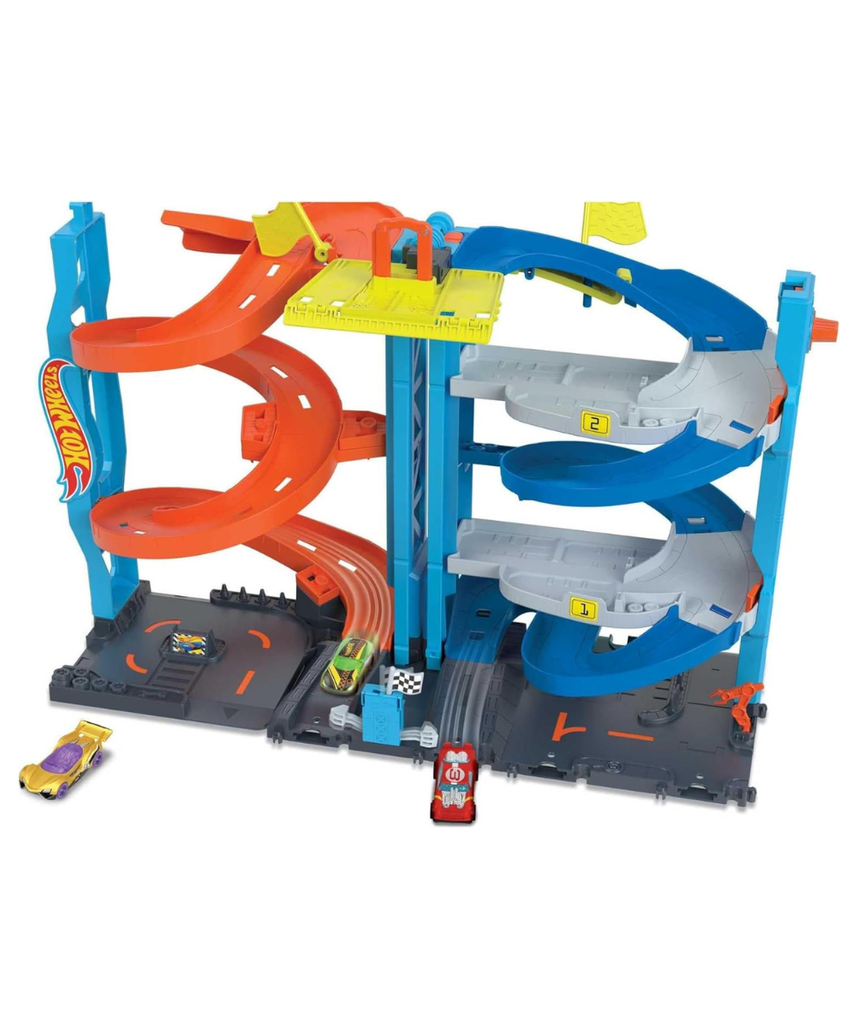 Hot Wheels City Transforming Race Tower Playset, Track Set with 1 Toy Car