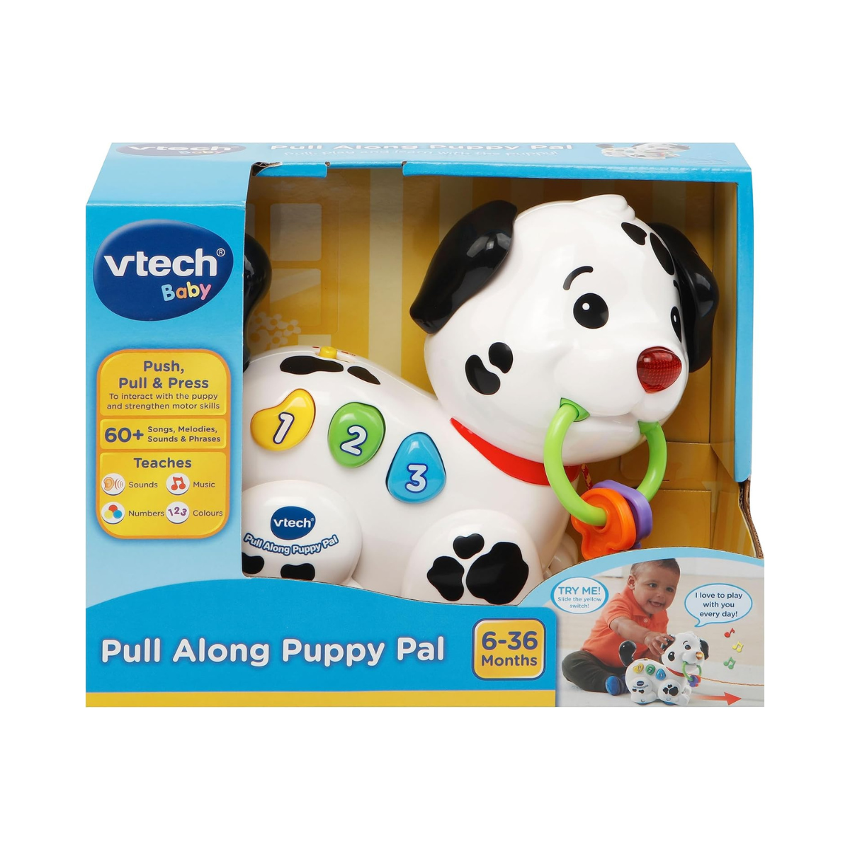 Vtech Pull Along Puppy Pal, Multi-Colour, 80-502803