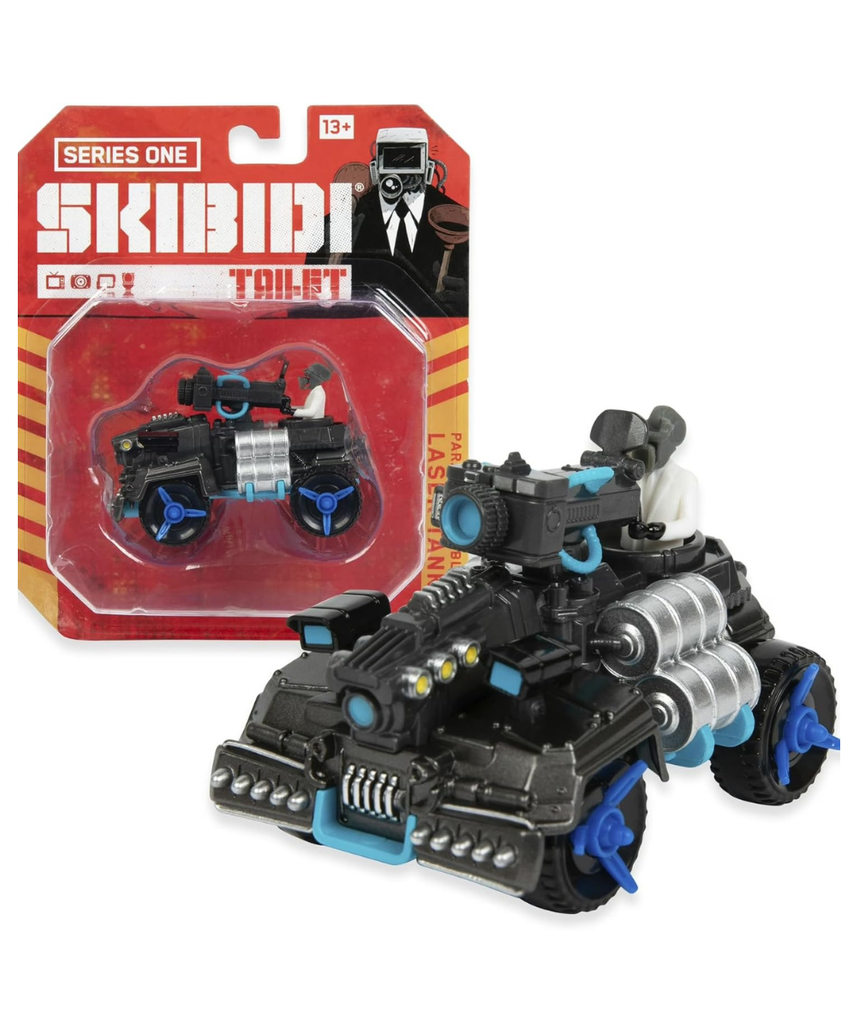 Skibidi Toilet, 1:64 Scale Diecast Collectible Action Figure & Vehicle Toy from Viral YouTube Series, Sci Fi Action Toy for Kids & Collectors, Suitable for Kids Ages 8+ (Parasite Disabler Laser Tank)