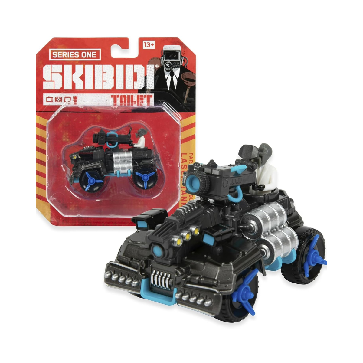 Skibidi Toilet, 1:64 Scale Diecast Collectible Action Figure & Vehicle Toy from Viral YouTube Series, Sci Fi Action Toy for Kids & Collectors, Suitable for Kids Ages 8+ (Parasite Disabler Laser Tank)