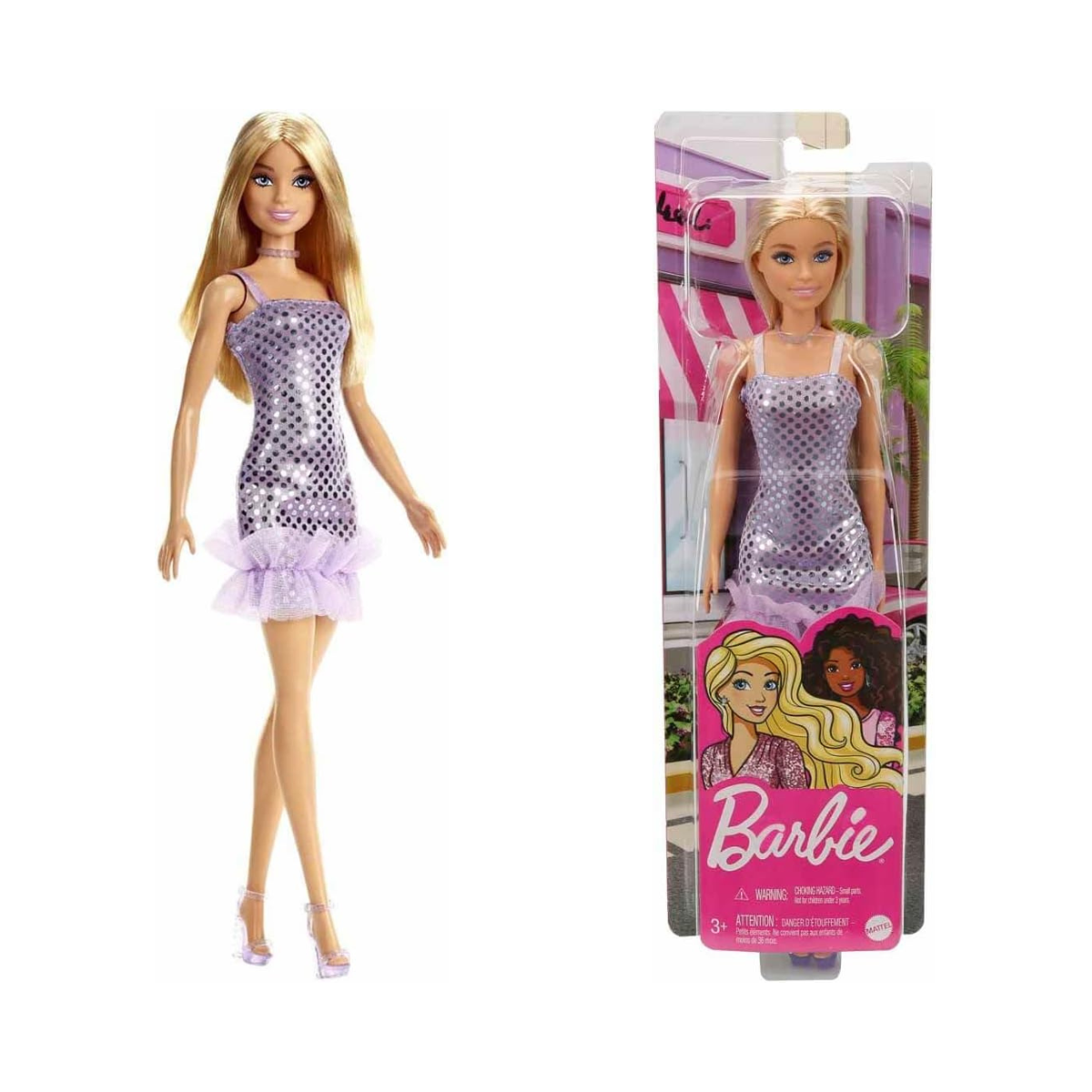 Barbie in A Purple Polka Dot Dress