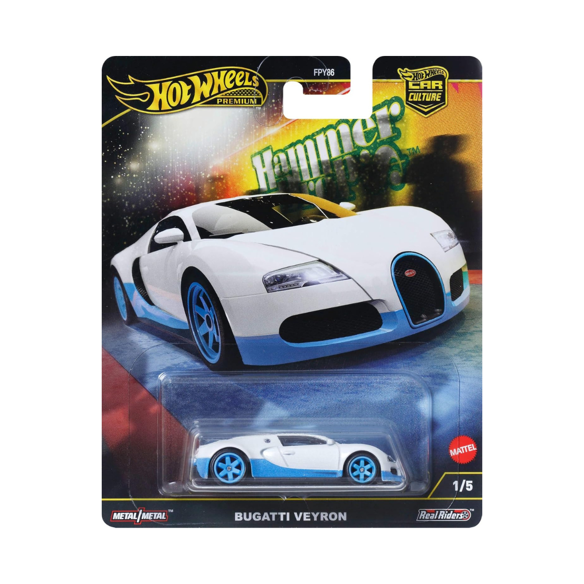 Hot Wheels Premium Bugatti Veyron, Car Culture Circuit Legends Vehicles for Children from 3 Years and Adults Fans and Collectors, Premium Collection by Car Culture in Scale 1:64, HRW06
