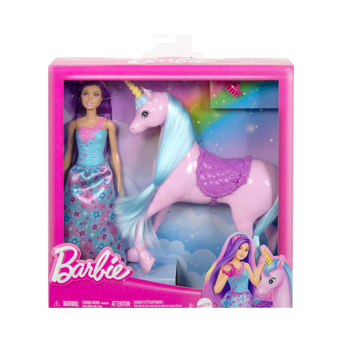 Barbie Mattel Doll & Unicorn Fantasy Playset – Magical Adventure Toy