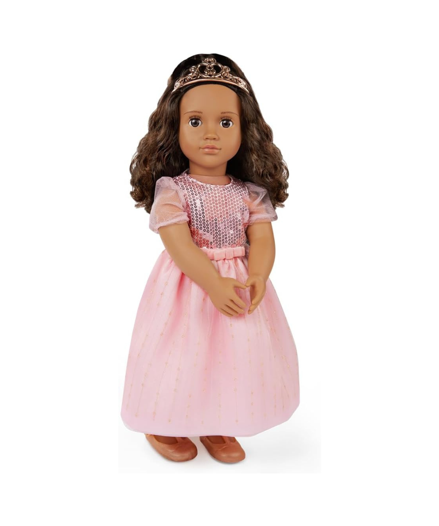 Our Generation Doll w/Princess Dress, Doll with Pink Gown & Tiara Estrella | Premium Quality Toy for Kids