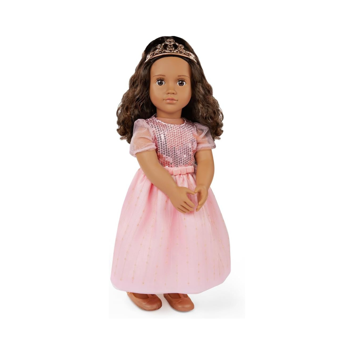 Our Generation Doll w/Princess Dress, Doll with Pink Gown & Tiara Estrella | Premium Quality Toy for Kids
