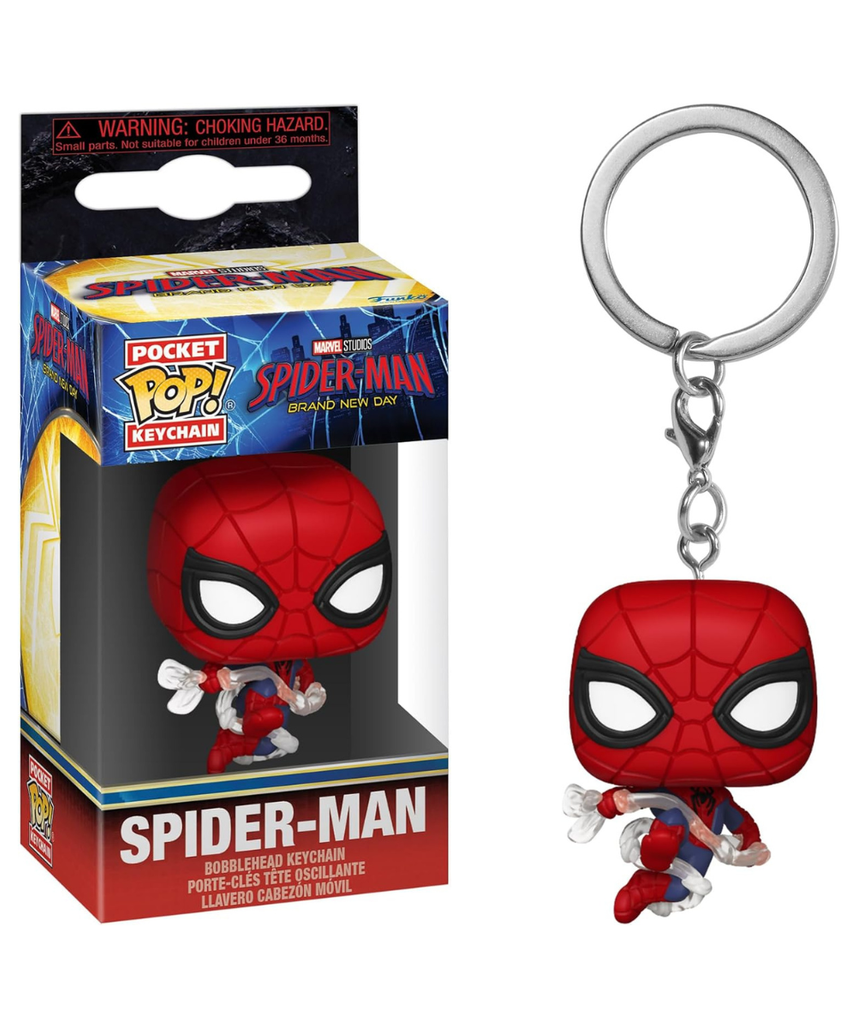 Funko POP! Keychain: Marvel - Spider-Man Day - Spider-Man Novelty Keyring - Collectable Mini Figure - Stocking Filler - Gift Idea - Official Merchandise - Backpack Decor