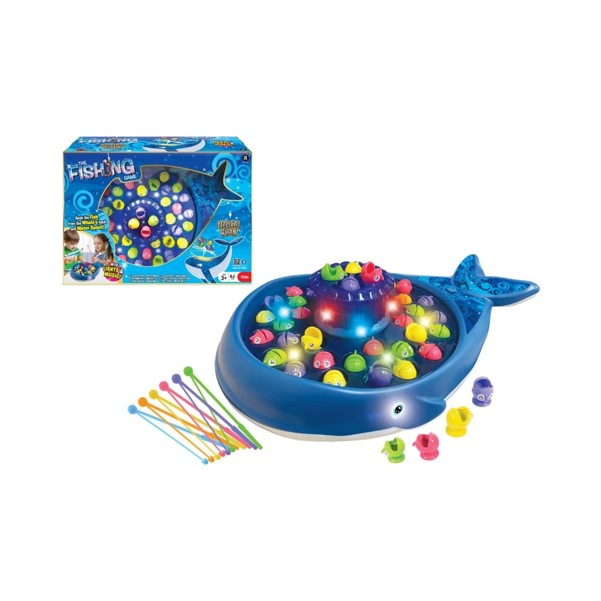 Merchant Ambassador Magical Whale Fishing Game ! Light and Music ! Kids Action Game ! Age 3 & Above! Girls and Boys