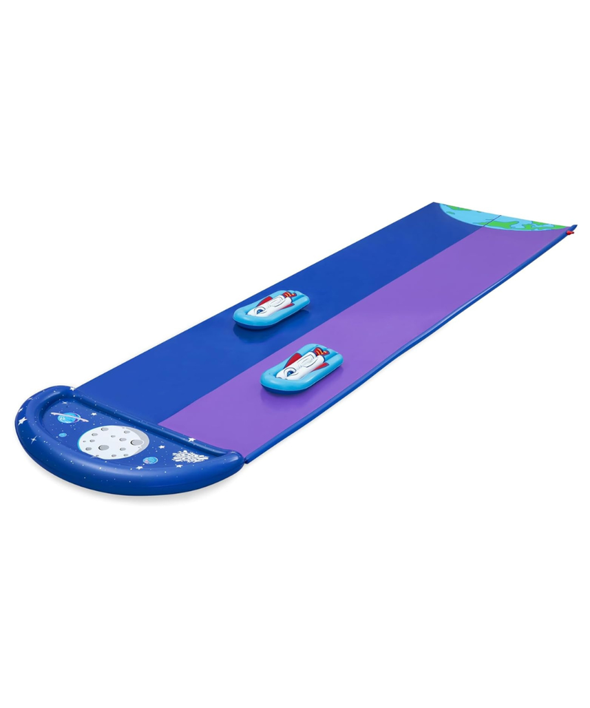 Bestway | H2OGO! Lunar Launch 2-Lane Double Water Slide 488cm, Summer Garden Outdoor Water Slide