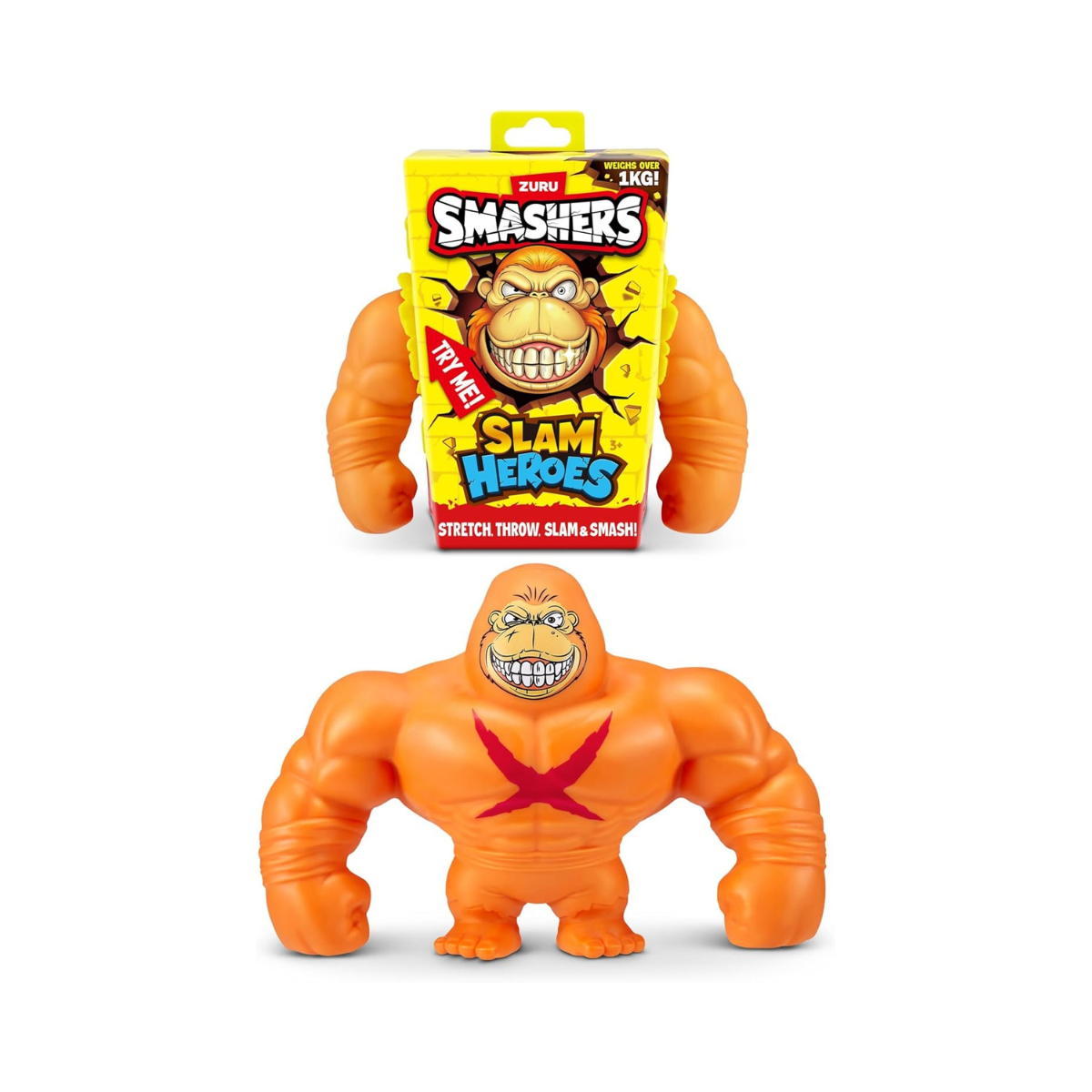 Smashers Slam Heroes Series 1, Collectible Bendy Squishy Monsters, Smash, Throw, Stretch & Slam, Durable Squishy Gorilla Toys for Imaginative Play, Action Fun for Kids & Collectors
