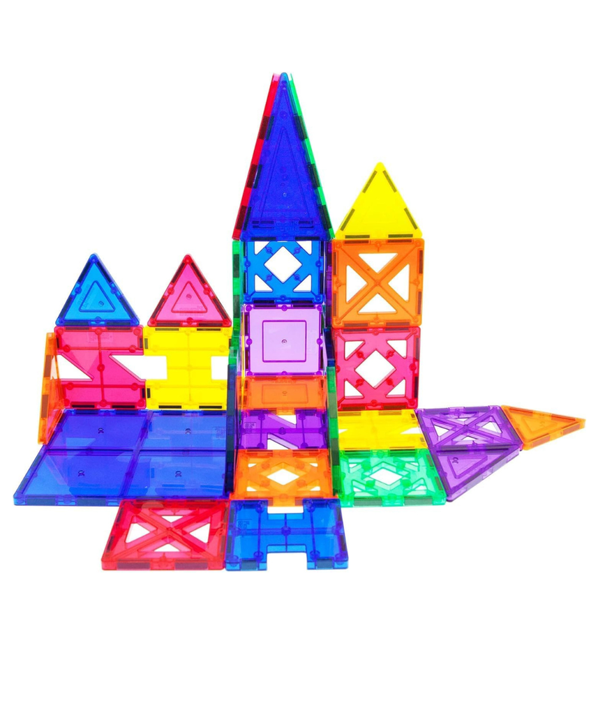PicassoTiles 33 Piece Building Blocks 33pcs Educational Kit 3D Building Construction Toy Set Clear Magnetic Stacking Block STEM Playboard Magnet Felt Tiles Novelty Game, Creativity Beyond Imagination