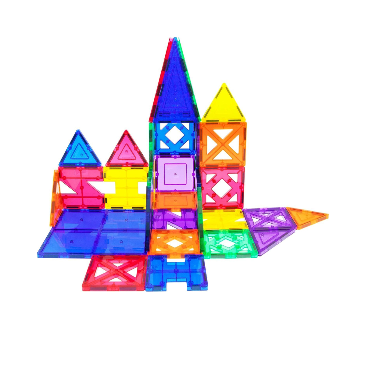 PicassoTiles 33 Piece Building Blocks 33pcs Educational Kit 3D Building Construction Toy Set Clear Magnetic Stacking Block STEM Playboard Magnet Felt Tiles Novelty Game, Creativity Beyond Imagination