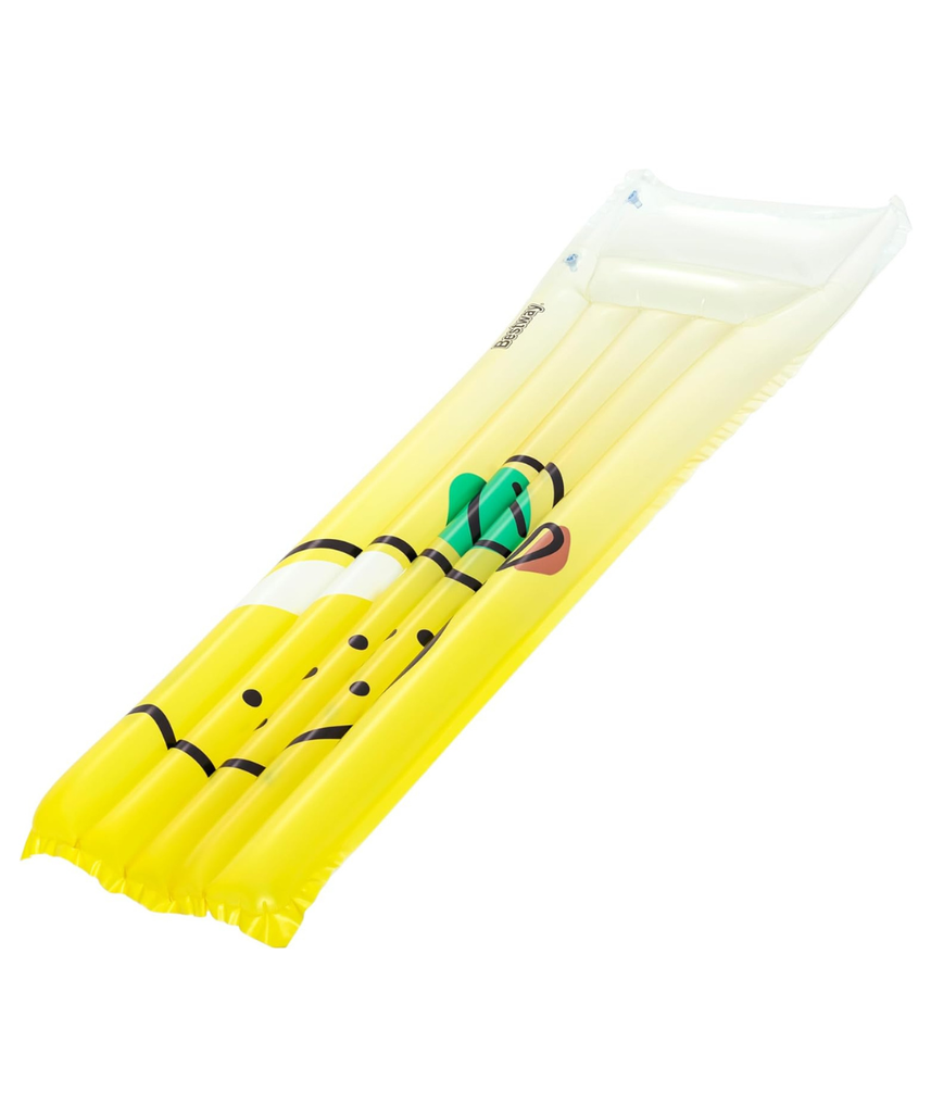 Bestway Airmat Fresh Lemon 6' x 27"/1.83m x 69cm, Outdoor & Indoor Relaxation & Play, Floating Mats, Beach & Pool Use, For Children and Adults