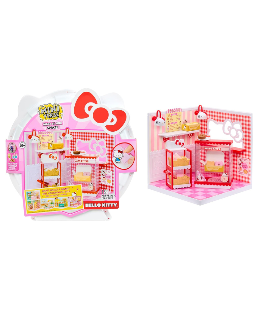 MGA's Miniverse Make It Mini Spaces Hello Kitty - Building Kit, Customisable, Craft, Room, Hobby, Collector, Display, Non-Edible, for Collectors and Children from 8 Years