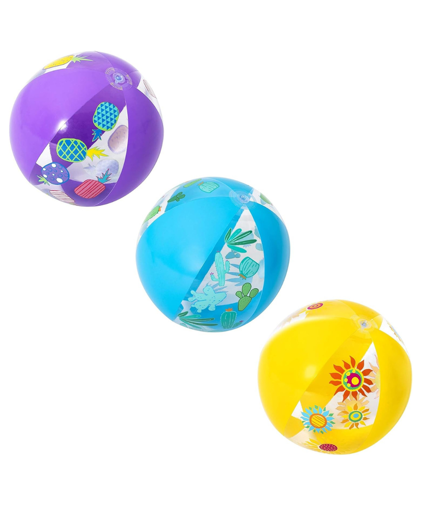 Bestway Designer Beach Ball, Assorted Color, 51 cm, 26 31036, Multi -Colour