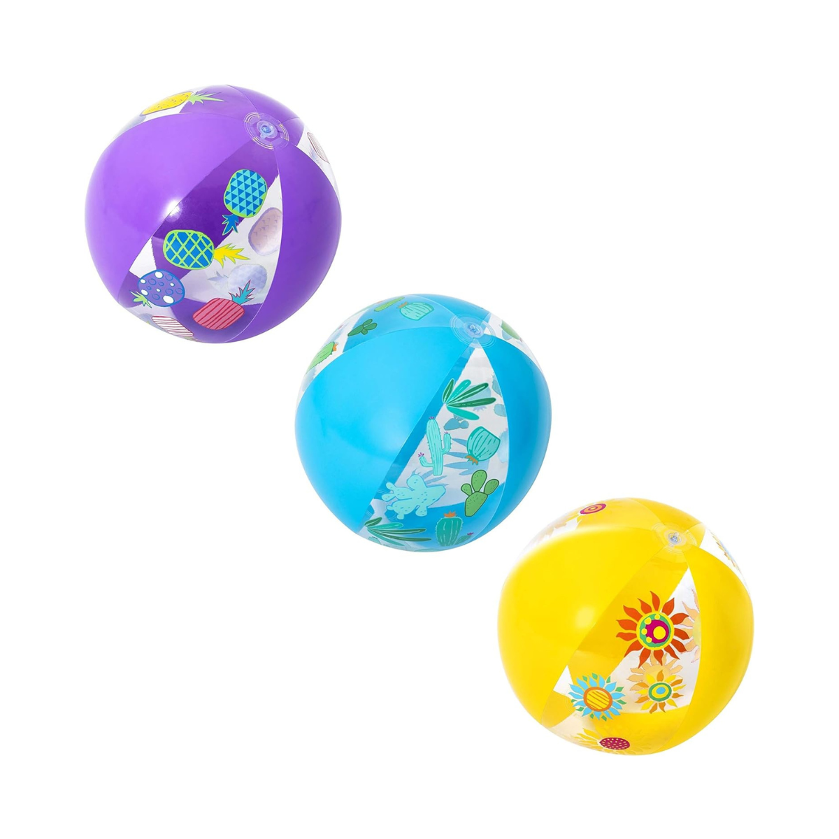 Bestway Designer Beach Ball, Assorted Color, 51 cm, 26 31036, Multi -Colour