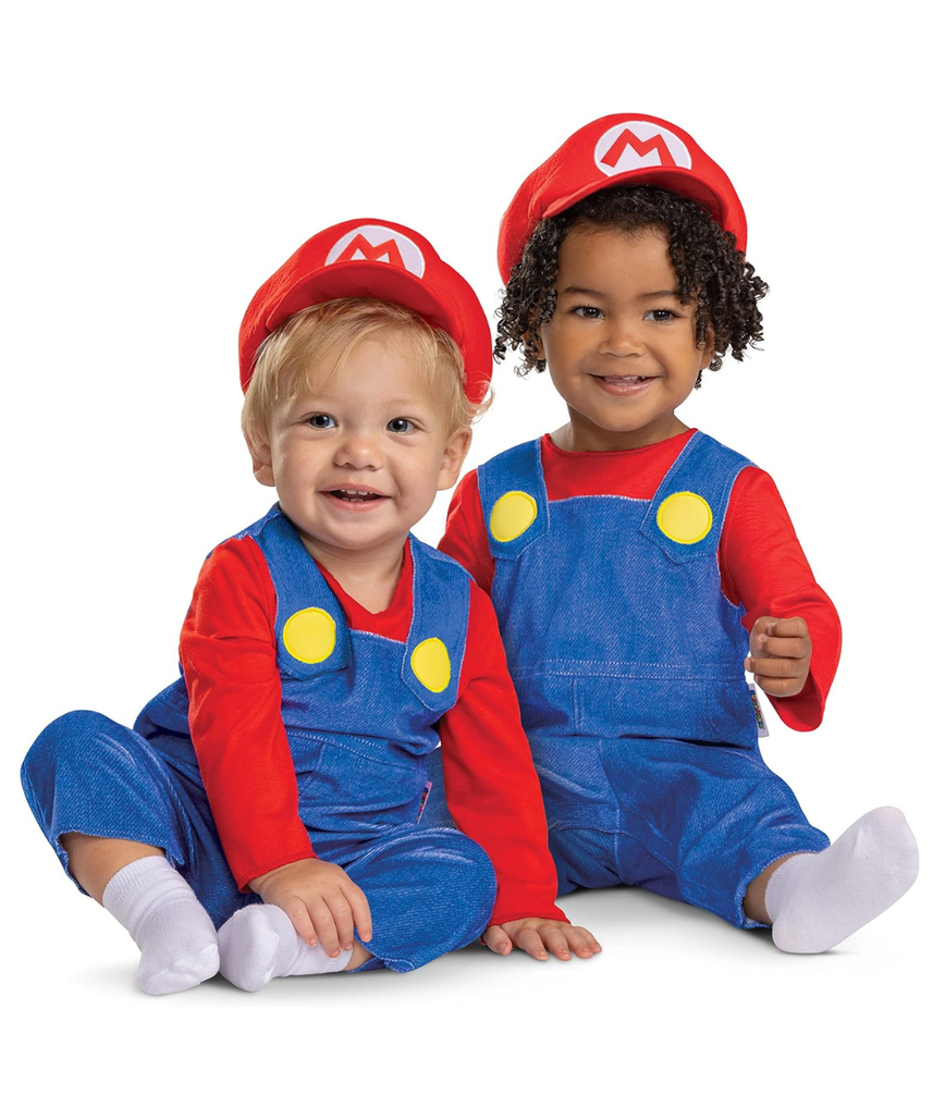 Disguise Unisex Baby Infant Mario Costume, Official Super Mario Bros Outfit for Babies Infant and Toddler Costumes (pack of 1)