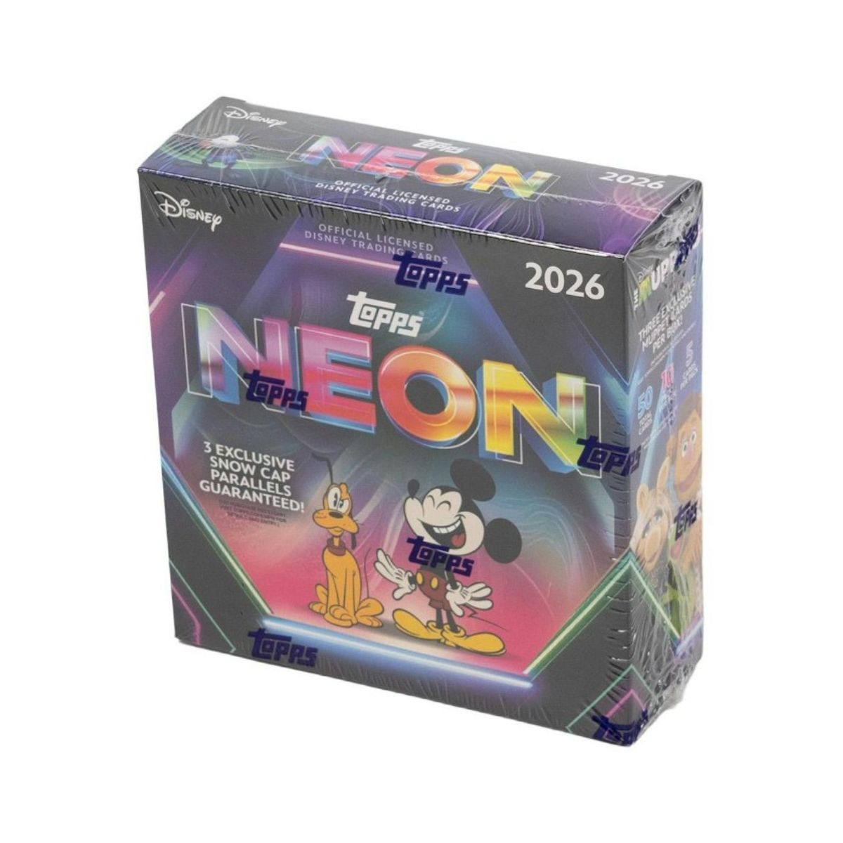 2026 Topps Disney Neon Mega Box Trading Cards, Phineas and Ferb, Epic Mickey, Descendants, Gargoyles & Disney Collectible Card Box