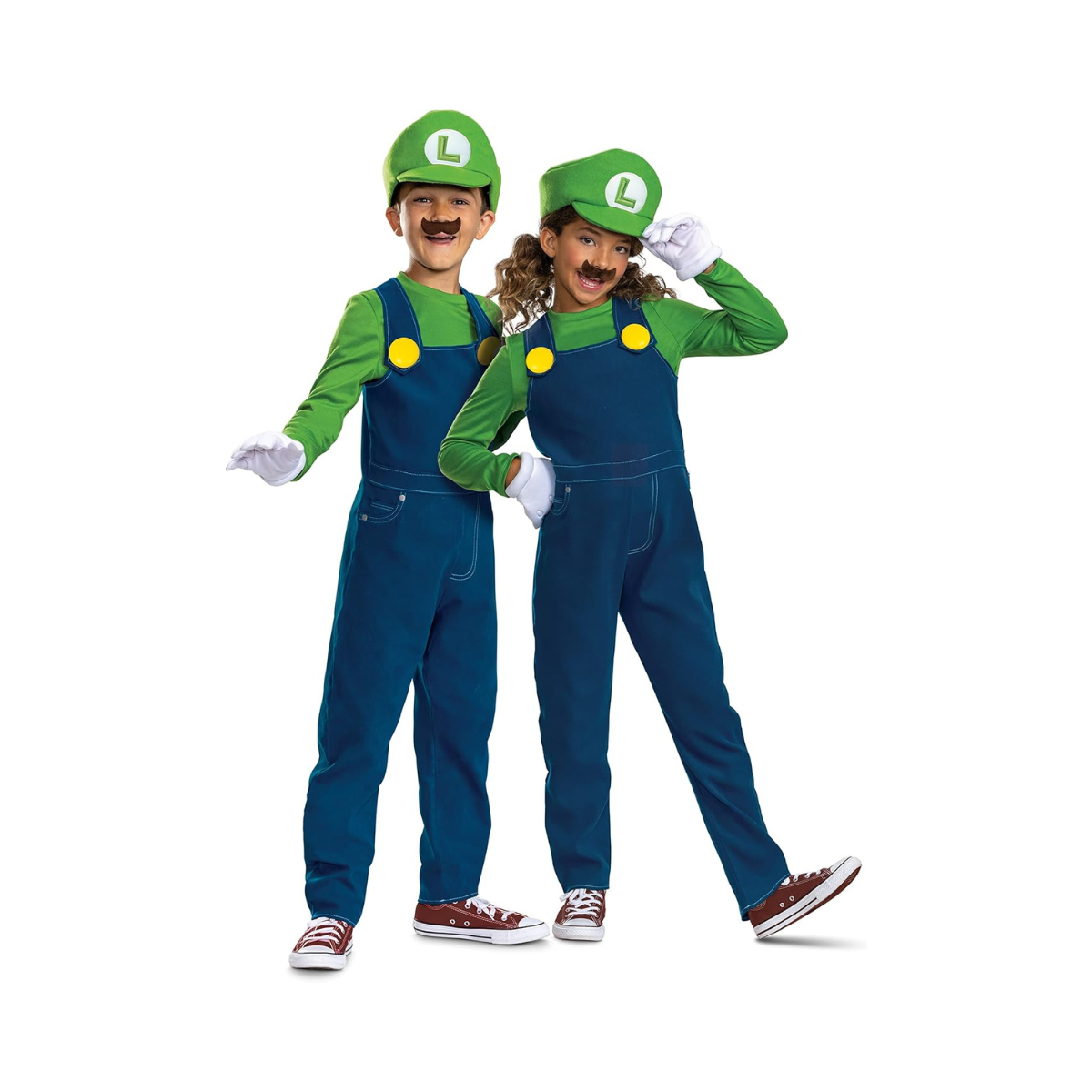 Disguise Luigi Costume for Kids, Official Super Mario Bros Costume and Accessories for Children, Size (4-6)