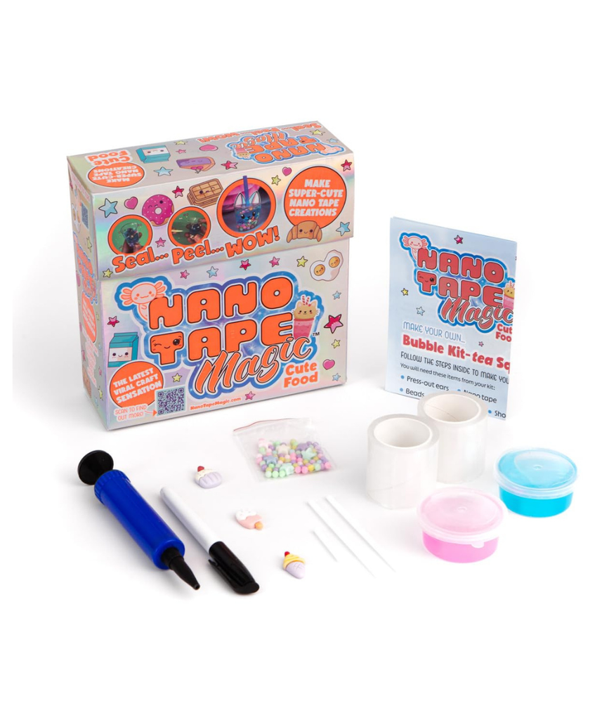Nano Tape Magic Classic Kit Cute Food DIY Craft Set, Make Kawaii Squishies and Nano Tape Creations, Creative Arts & Crafts Kit for Kids, Ages 6+