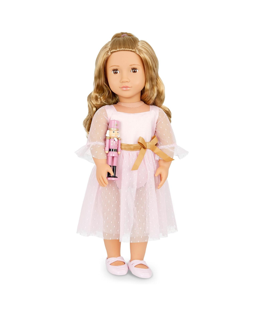 Our Generation Natasha Doll with Pink Dress and Nutcracker, Multicolor