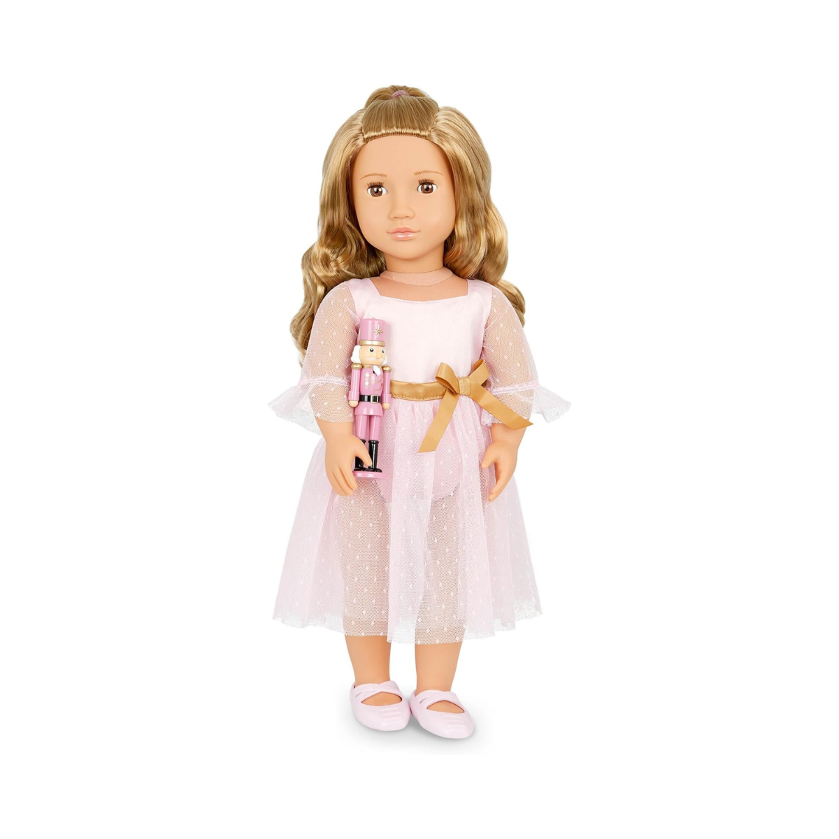 Our Generation Natasha Doll with Pink Dress and Nutcracker, Multicolor