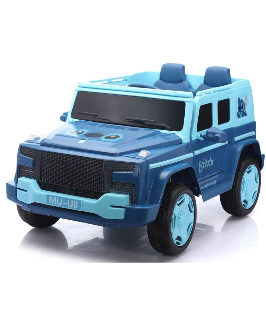Stitch Kids 12V Electric Ride-On Pickup Truck with Remote Control, 4 Wheel Drive, Bluetooth Music Player, Blue Ride-On Car for Kids Ages 3+