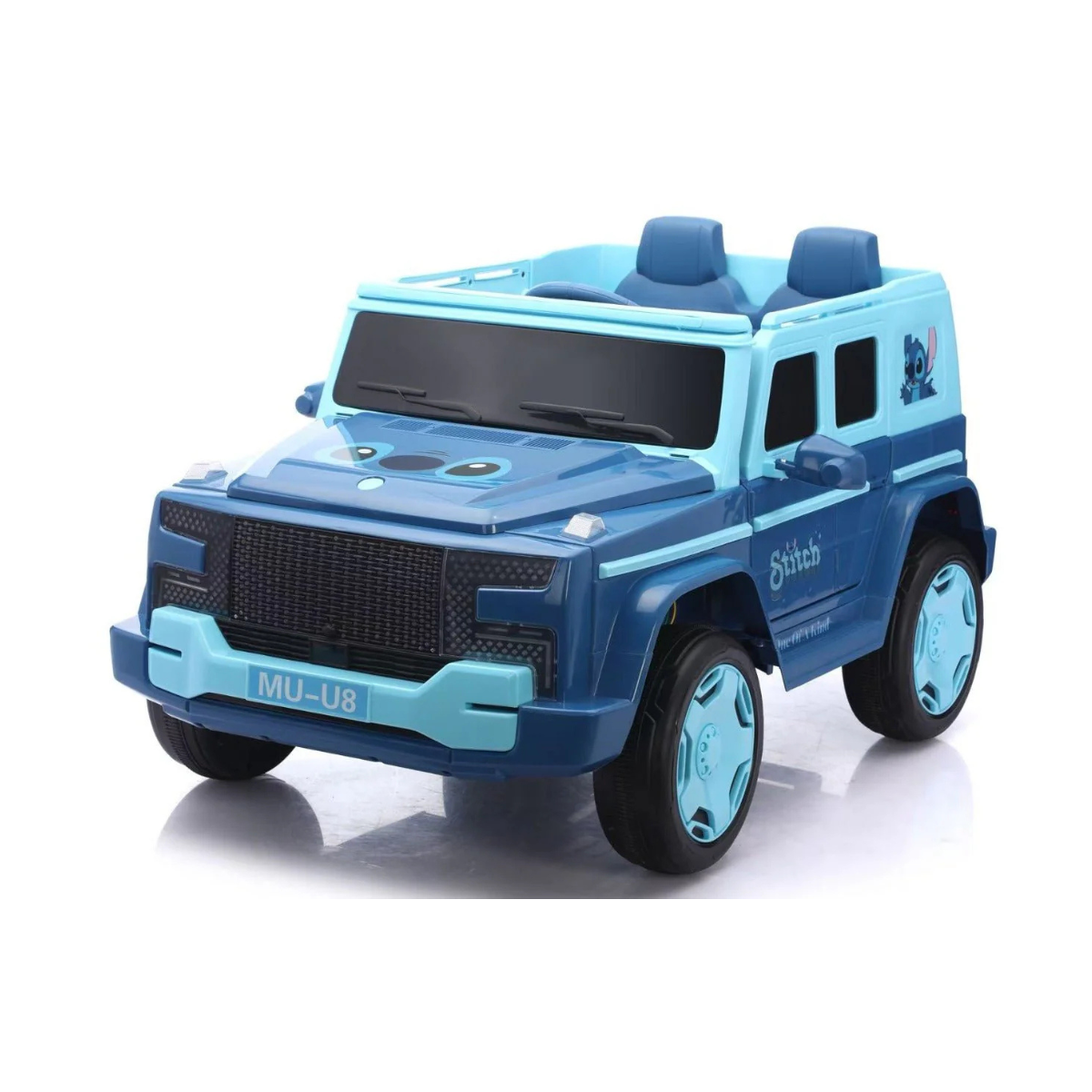 Stitch Kids 12V Electric Ride-On Pickup Truck with Remote Control, 4 Wheel Drive, Bluetooth Music Player, Blue Ride-On Car for Kids Ages 3+