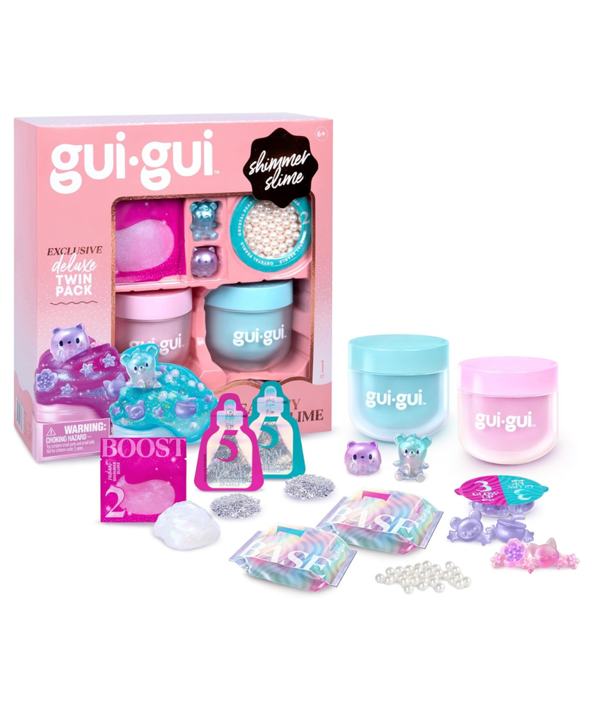 Gui Gui Deluxe Twin Pack DIY Slime Kit with Decorative Charms and Accessories, Sensory Creative Play Toy for Kids Ages 6+