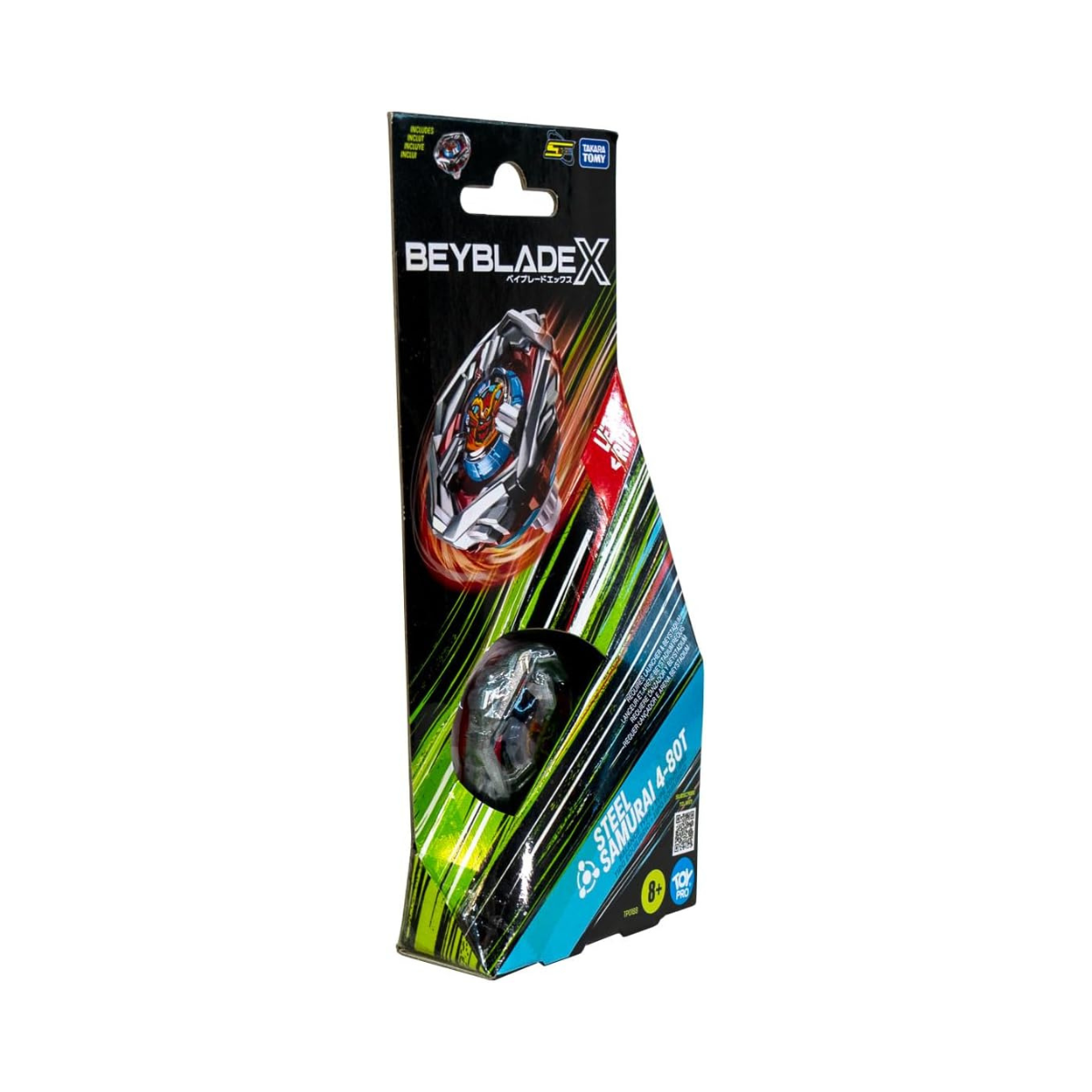 Takara Tomy Beyblade X Steel Samurai 4-80T Booster Pack Set, Balance Type Top with Customizable Parts, Bey Toy for 8+ Year Old Boys and Girls, Spinning Toys, Battle Tops