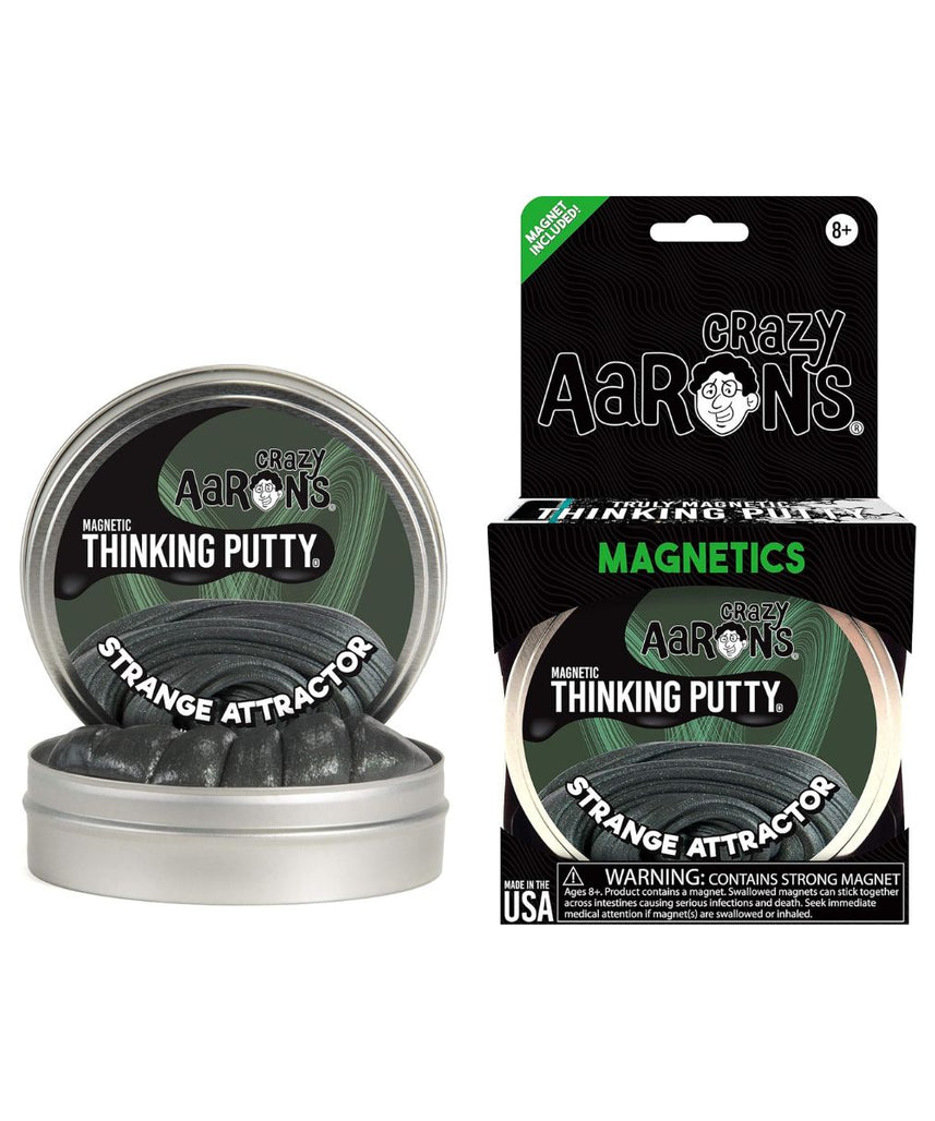 Crazy Aaron’s Strange Attractor Thinking Putty with Magnet, Magnetic Sensory Fidget Putty Toy in 4” Tin, Non-Toxic Soft Creative Play Putty for Kids & Adults Ages 3+