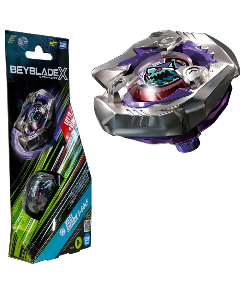 Takara Tomy Beyblade X Keel Shark 3-60LF Booster Pack Set, Balance Type Top with Customizable Parts, Bey Toy for 8+ Year Old Boys and Girls, Spinning Toys, Battle Tops