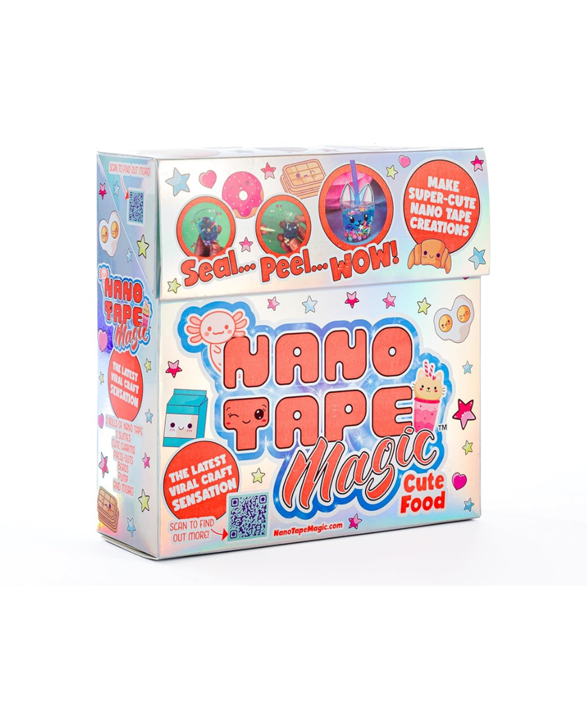 Nano Tape Magic Classic Kit Cute Food DIY Craft Set, Make Kawaii Squishies and Nano Tape Creations, Creative Arts & Crafts Kit for Kids, Ages 6+